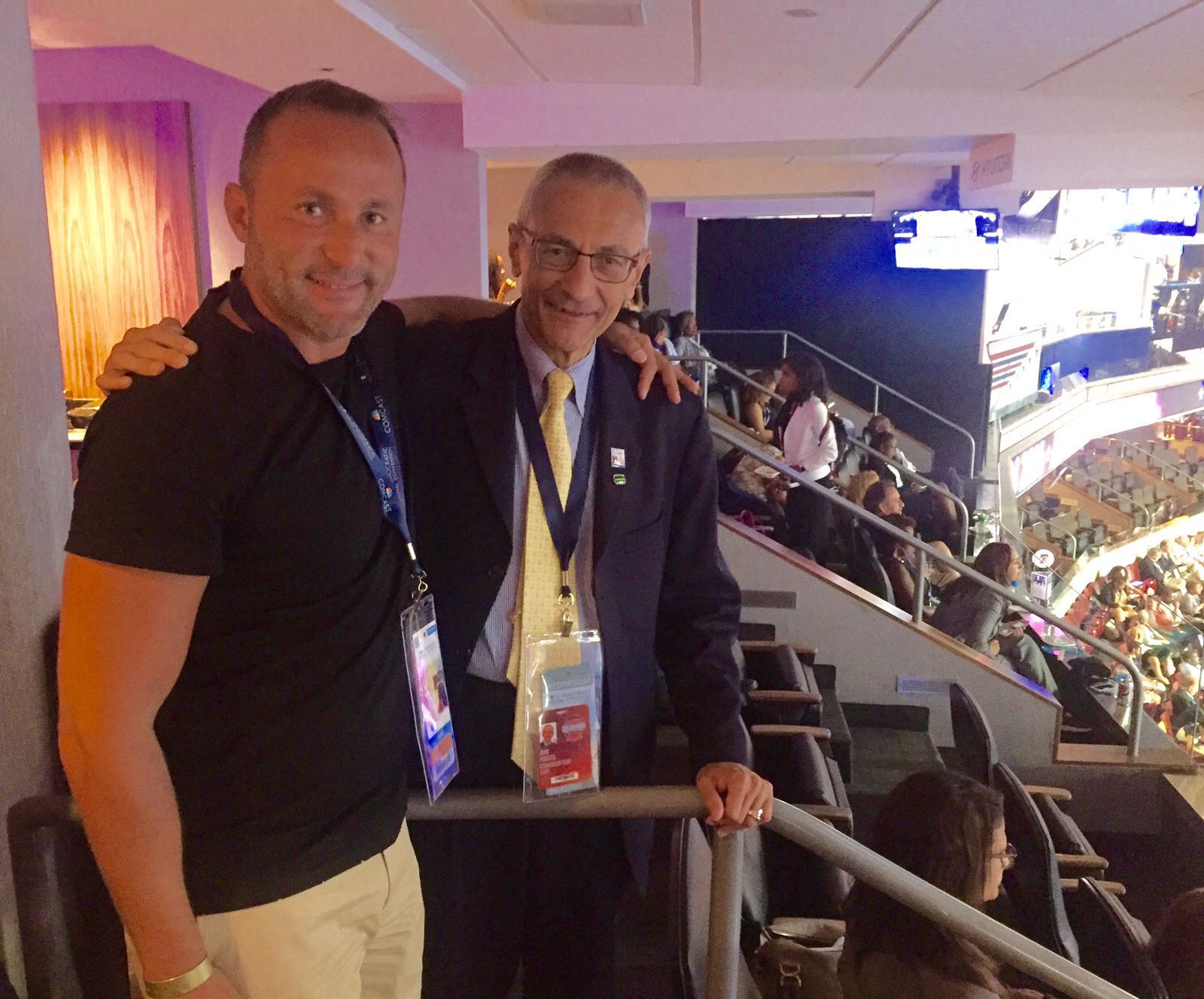 Dr. Andy Khawaja with John Podesta - Hillary Clinton's campaign chair