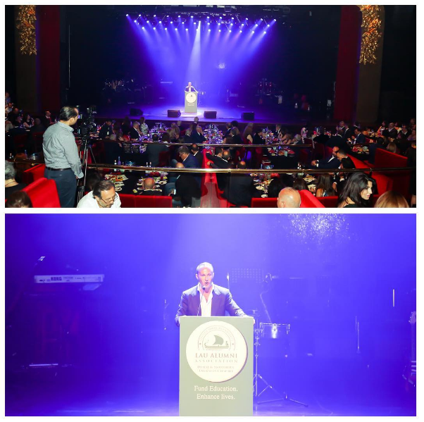 Dr. Andy Khawaja speaking in Lebanese American University