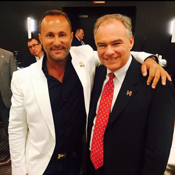 Dr. Andy Khawaja with Tim Kaine