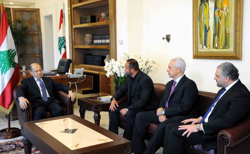 Dr. Andy Khawaja with Lebanese President Michel Aoun