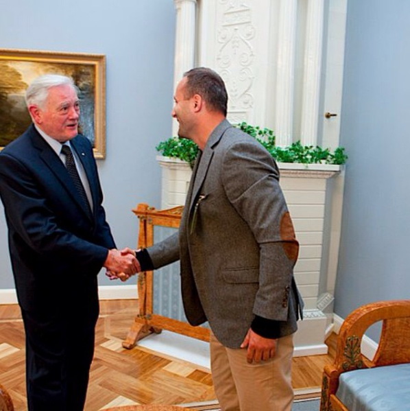 Dr. Andy Khawaja with former Lithuanian President Valdas Adamkus