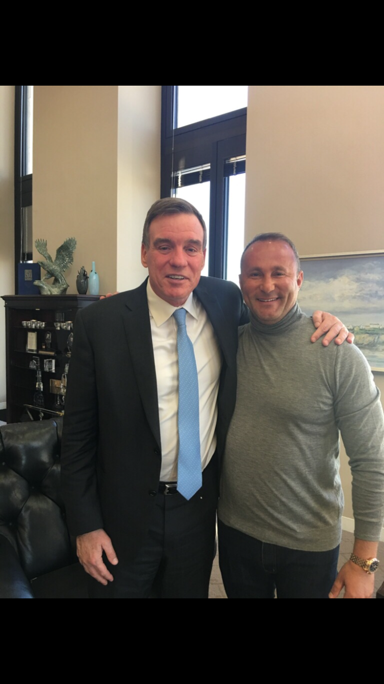 Dr. Andy Khawaja with Mark Warner