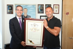 Dr. Andy Khawaja with Eric Garcetti