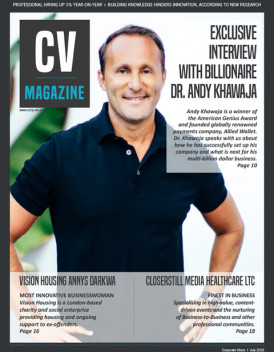Dr. Andy Khawaja CV Magazine - July 2016 press cover