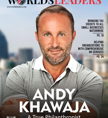 Dr. Andy Khawaja on the cover of Worlds Leaders