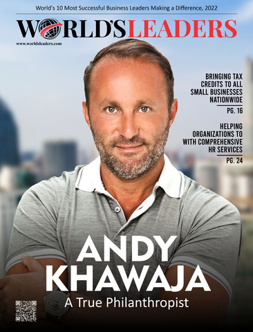 Dr. Andy Khawaja on the cover of Worlds Leaders