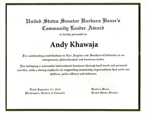 Dr. Andy Khawaja - Community Leader Award 2016